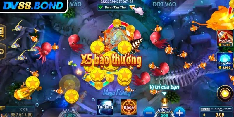 Mega Fishing DV88 Chinh Phục Đại Dương Rinh Kho Báu Khủng 3 Bỏ túi mẹo chơi Mega Fishing DV88 cực hay từ cao thủ
